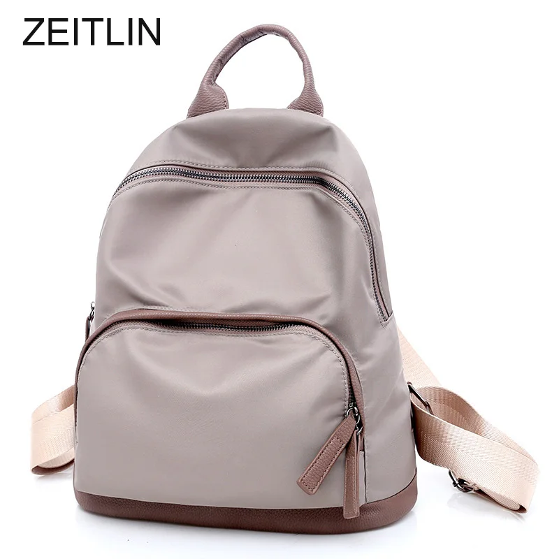 

Simple Oxford Backpacks Travel Light Women Fashion School bags For Teenage Girls Panelled High Quality Rucksack Sac a Main S491