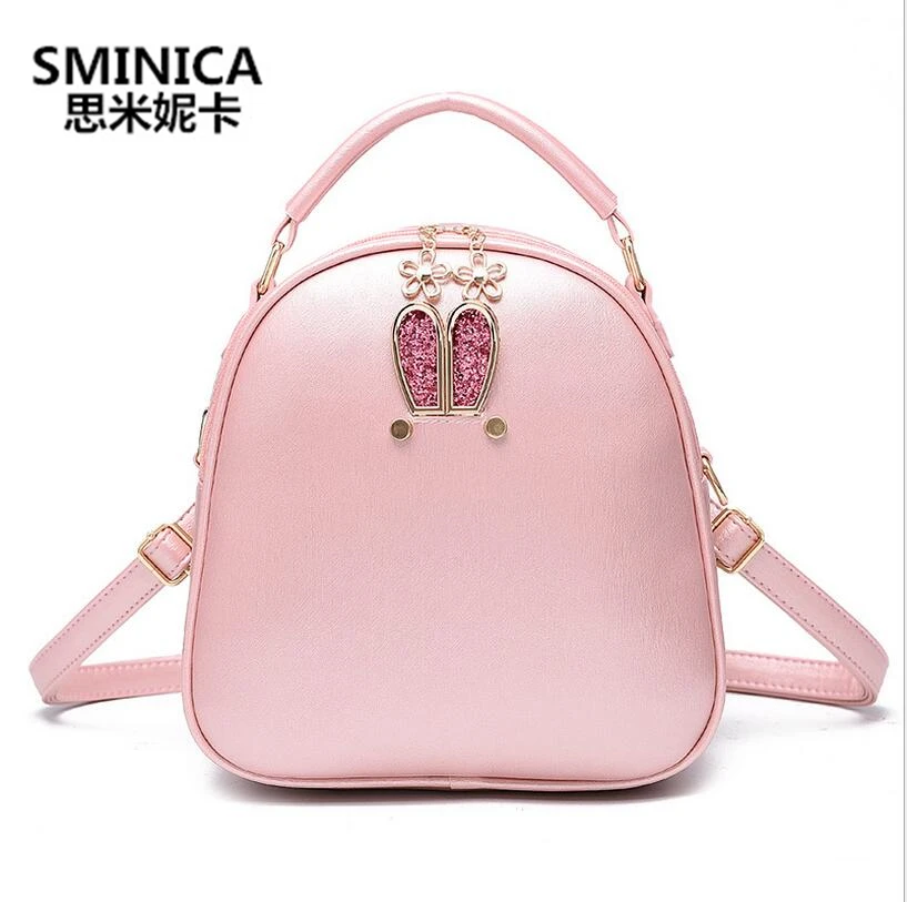 

2016 Summer New Preppy Style Girls Brand Shoulder Bags Fahion Rabbit Ears PU Leather Women Shoulder bag