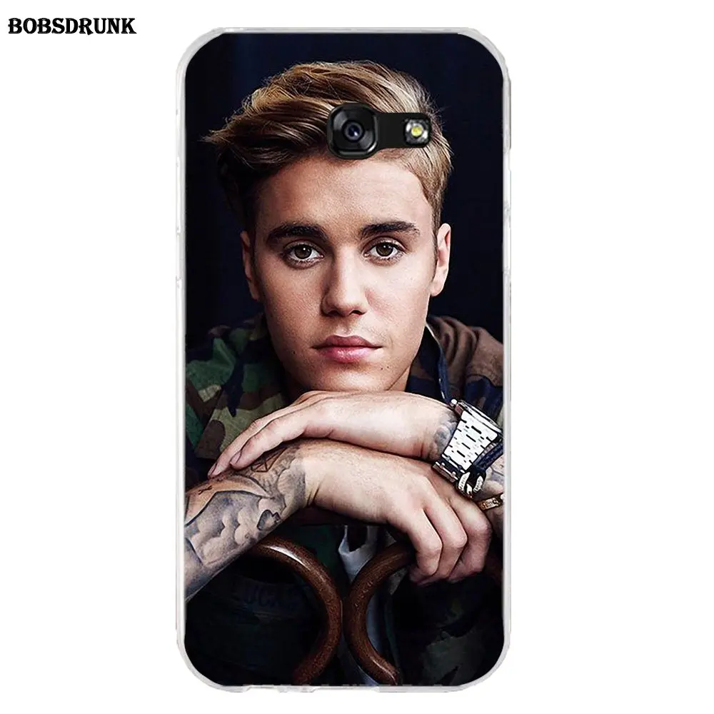 EJGROUP For Samsung Galaxy A3 A5 A7 J1 J2 J3 J5 J7 2015 2016 2017 Soft Cover Handsome Justin Bieber