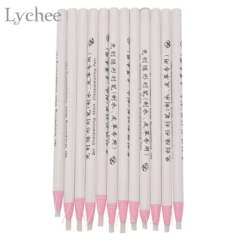 

Lychee 12pcs Tailor's Chalk Pencils Fabric Marker Disappearing Marker Pen DIY Garment Sewing Craft Tools