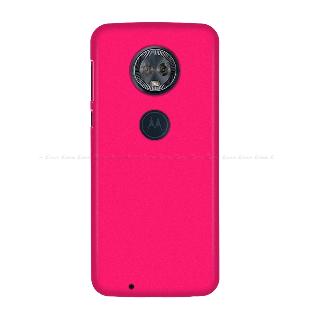 Ультратонкий матовый Жесткий PC чехол для телефона Motorola Moto Z3 Z2 E5 E4 G6 G5S G5 G4 G7 power C Plus Play X4 M матовый чехол-накладка - Цвет: Розовый