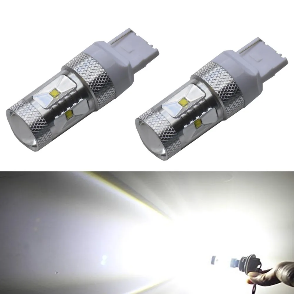 

Невероятно яркие светодиодсветодиодный лампы T20 7440 7441 Cree, 30 Вт, без ошибок Canbus, дневные ходовые огни белого цвета