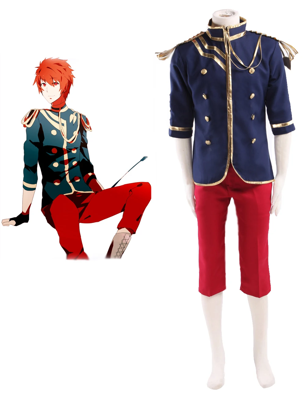 

Uta no Prince-sama Otoya Ittoki Military Uniform Cosplay Costume Tailor Made