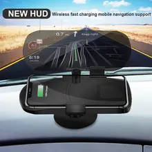 Vogek HUD Кронштейн Автомобильный держатель телефона для huawei samsung навигационный дисплей держатель для gps беспроводной зарядки для iPhone Xr Xs Max