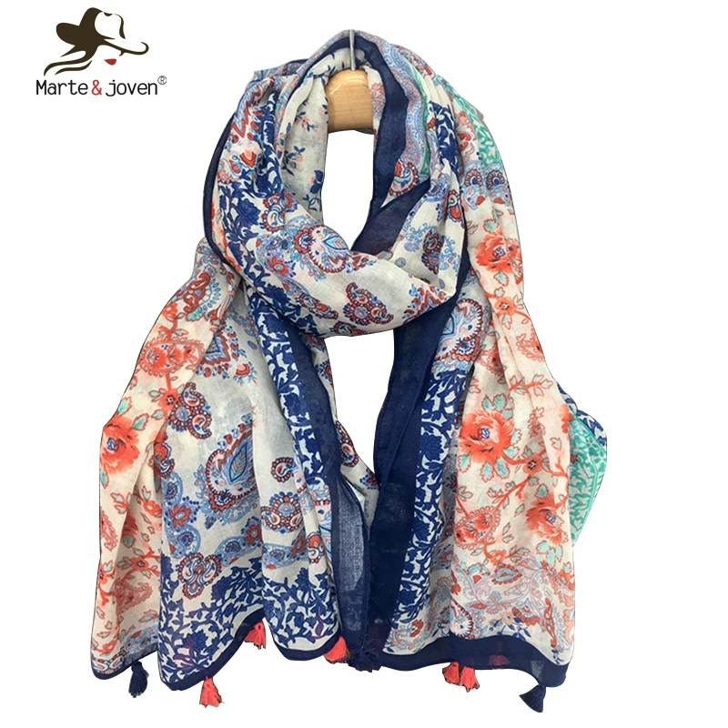 Женский шарф и шаль с цветочным принтом 180x100 см|fashion scarves and shawls|scarves shawlsprinted scarf |