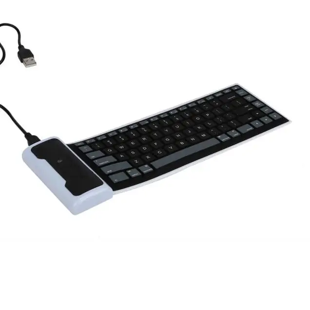 USB портативная мини Гибкая Складная Водонепроницаемая моющаяся Мягкая силиконовая игровая Проводная клавиатура для ПК планшета ноутбука компьютера