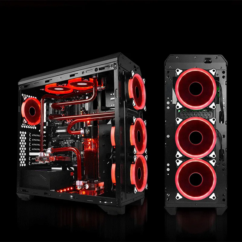 12 см светодиодный вентилятор ЦПУ бесшумный RGB Регулируемый тихий кулер для