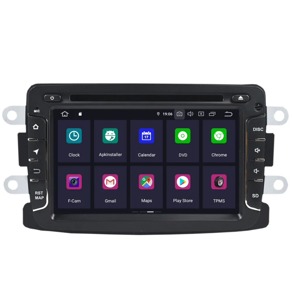 COIKA Android 9 0 четырехъядерный автомобильный мультимедийный плеер для Renault Duster Logan Lada