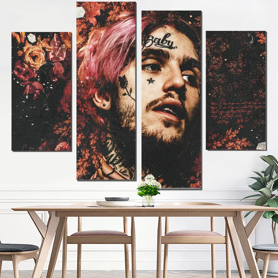 Pintura En Lienzo Pintura Lil Peep Lienzo Poster Para Pared