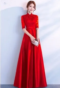 Летнее платье, женские платья vestidos, женские кружевные винтажные платья больших размеров, облегающее вечернее платье для вечеринки, женское свадебное платье Макси - Цвет: Stand Red