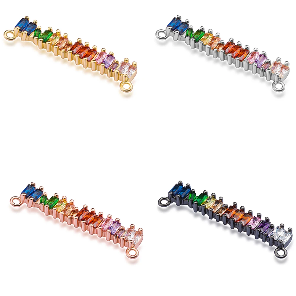 Complete animal charms bracelet jewelry connector accessories for diy bracelet making copper zircon micro pave cz wholesale