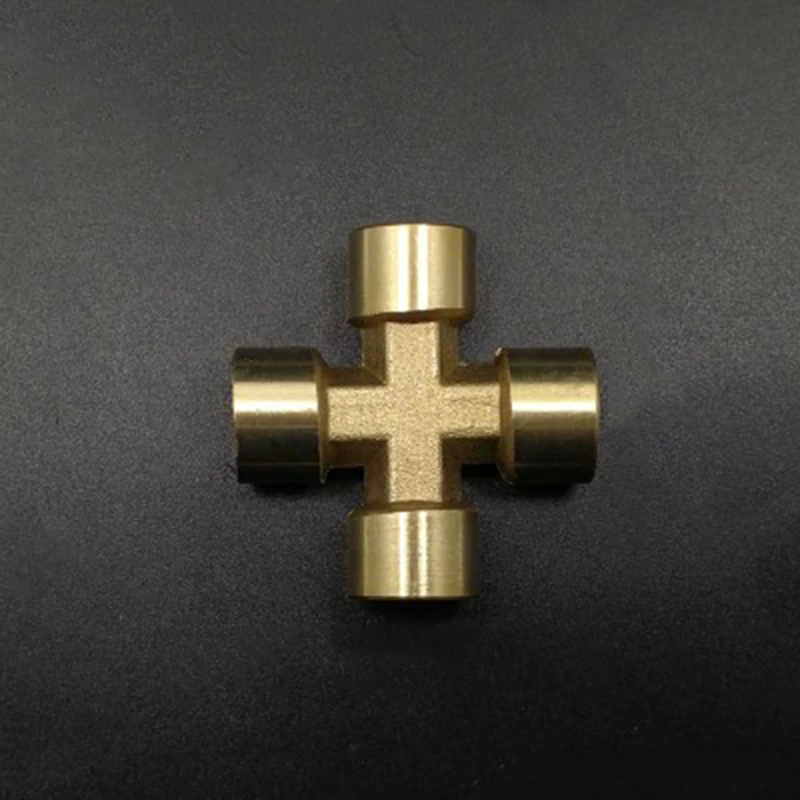 

1/4" BSP Female Thread 4 Way Cross Brass Pipe Fitting Adapter Coupler Connector For Water Fuel Gas
