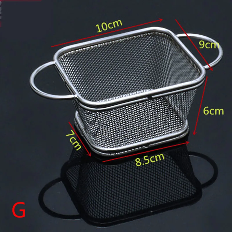 G 7x8.5x6cm 22 размера фритюрница корзина экран Frame квадратный фильтр сетка зашифровать дуршлаг ситечко в форме фритюрницы корзина из нержавеющей стали - Цвет: G 7x8.5x6cm