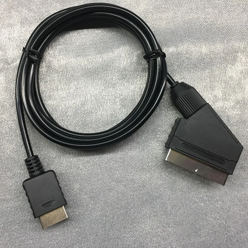FZQWEG For Sony Playstation PS2 PS3 RGB SCART Cable TV AV Lead Replacement Connection Cable For