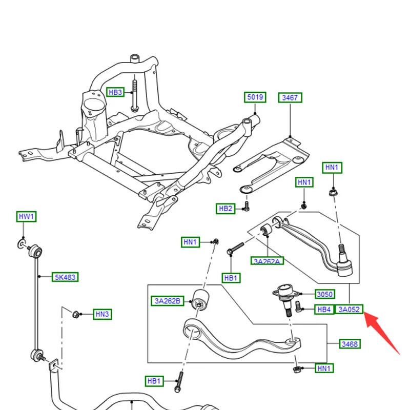 RBJ500920 Авто Передняя подвеска нижний рычаг управления для ran ger ove r2002-2012 Автомобильная подвеска рычаг запасной Баланс Бар