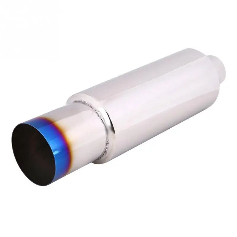 2.5inch Inlet 4inch Burn Tip N1 Style Stainless Steel Muffler Car Rear Exhaust Pipein Exhaust