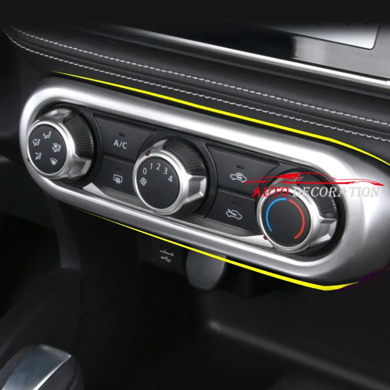 

For Nissan Kicks 2016 2017 2018 Car styling Interior Accessories Matte Air Conditioning Vent Outlet Frame Cover Trim 1pcs