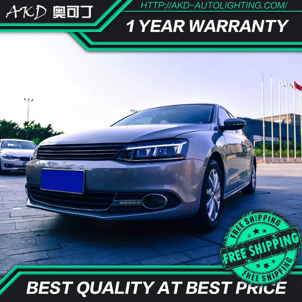 AKD тюнинг автомобильных фар для VW Jetta MK6 R8 Тип светодиодные фары DRL ходовые огни Bi