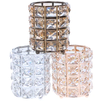 

Makeup Brush Case Tube Eyebrow Pencil Organizer Bead Crystal Jewelry Storage Box pen holder school accessories