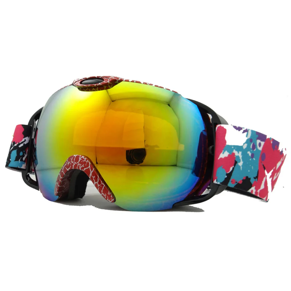 Лыжные очки UV400 двухслойные линзы противотуманные Анти-Царапины носить более Rx очки, сноуборд солнцезащитные очки для мужчин и женщин