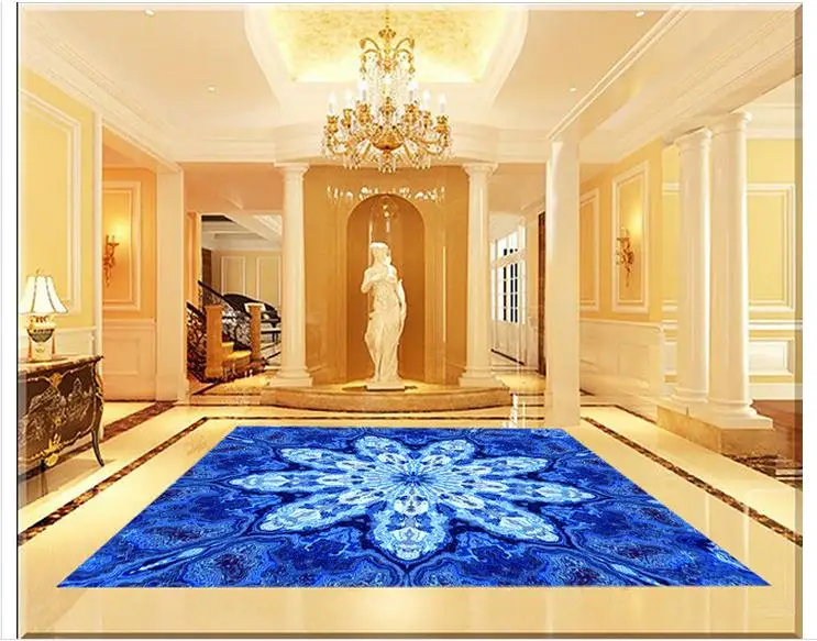 Compra suelos de mármol azul online al por mayor de china ... Marmol decoración piso