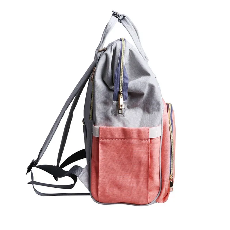 Полосатая Сумка для подгузников для ухода за ребенком, большой объем, рюкзак для мам, для беременных, водонепроницаемая сумка для