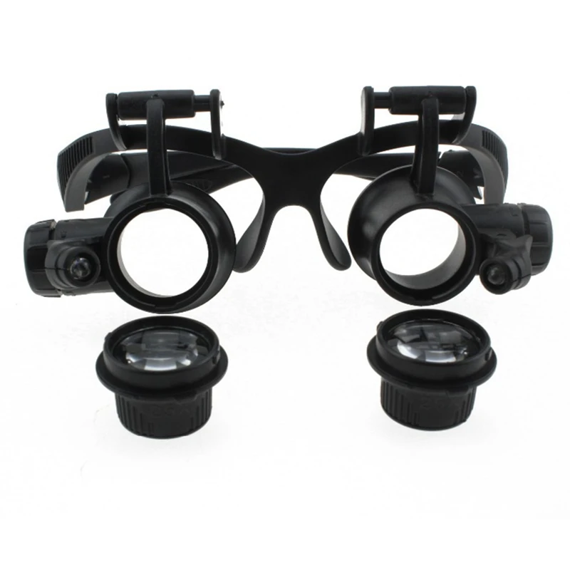 HSEAYM مناظير تلسكوب بصري عدسة مصباح ليد النظارات المكبر عدسة مكبرة خوذة العين العدسة إصلاح لوحة دوائر كهربائية