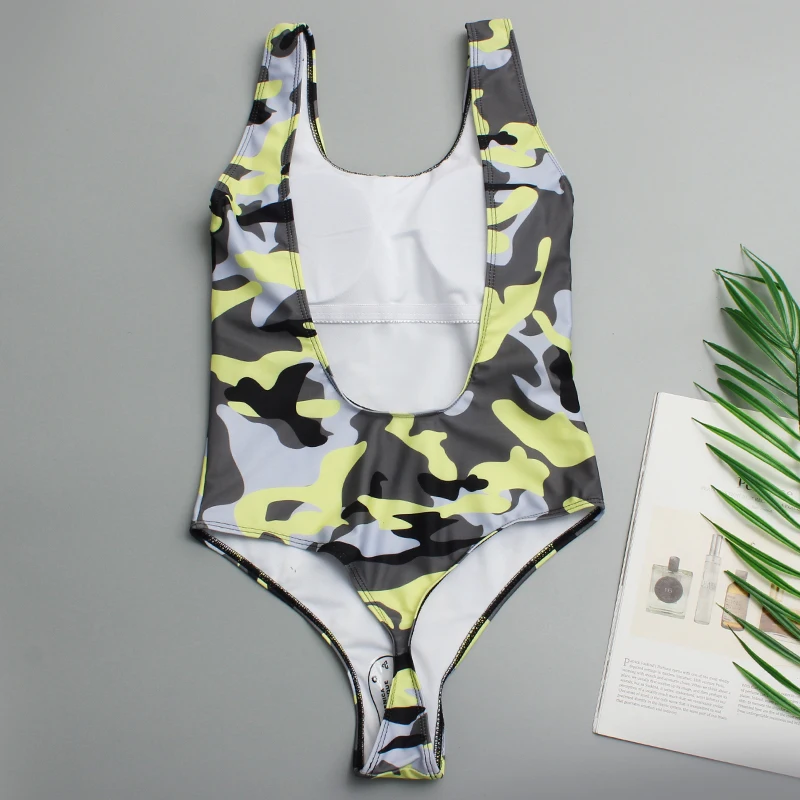 2019 Fashionable Camo Trikini Swimwear One Piece thong Sport Swimsuit Women Whole Swimsuits Femme Bathing Suit Summer  (24)
