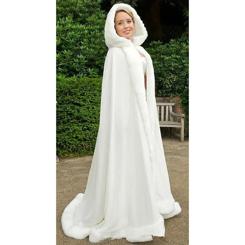 Floor-Length-Women-White-Ivory-Faux-Fur-Trim-Winter-Christmas-Bridal-Cape-Stunning-Wedding-Cloaks-Hooded (1)
