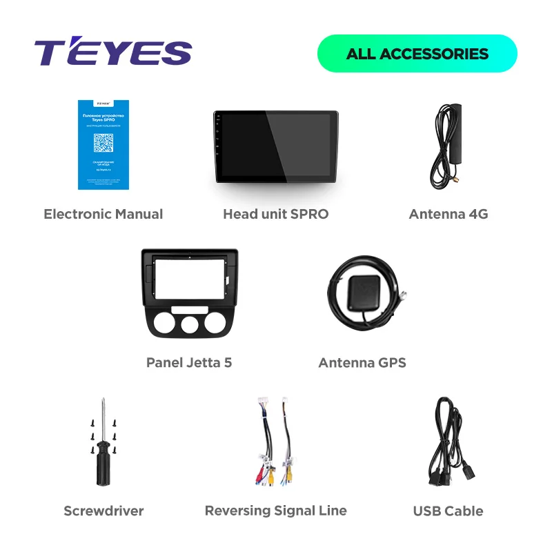 Perfect TEYES SPRO For Volkswagen Jetta 5 2005 2006 2007 2008 2009 2010 Car Radio Multimedia Video Player Navigation GPS Android 8.1 5