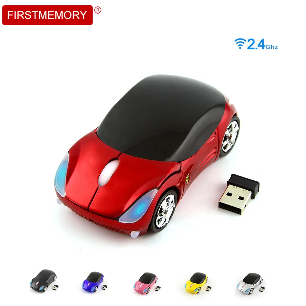 

Wireless Mouse Sports Car Computer Optical Mice 1600DPI USB Gaming Mause With LED Flashing Light For PC Laptop Desktop Tablets