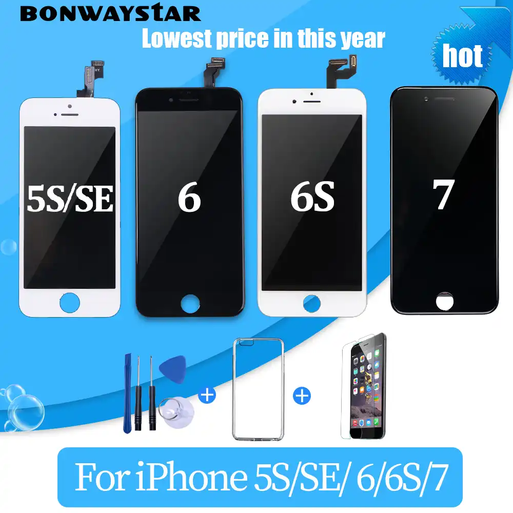 a Lcd Display For Iphone 6 5s 6s 7 8 X Touch Screen Replacement Lcd Digitizer Assembly For Iphone 5s Se 6 6s 7 Lcd Screen Mobile Phone Lcd Screens Aliexpress