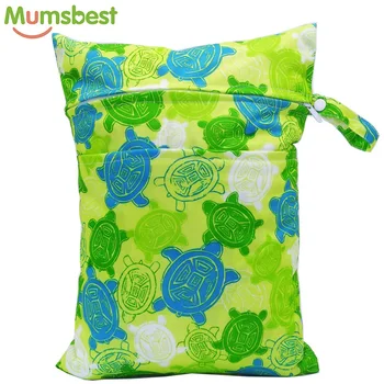 

[Mumsbest] 1PC Wet Bag Washable Cloth Diaper Bag Nappy Bags Waterproof Sport Swim Reusable Travel Carry bag Big Size:40X30cm
