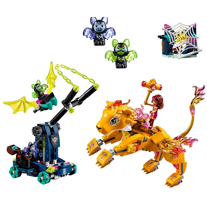 

Elf Series Toys 403Pcs Athalia and Flame Lion Educational Toy Assembled Building Blocks Compatible 41192 Educational