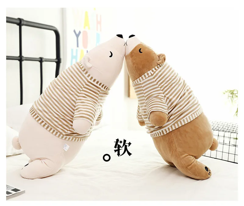 35-70 см милый плюшевый полярный медведь игрушка мягкие Kawaii животные мультфильм подушка/Подушка прекрасный подарок для детей подарок на день рождения