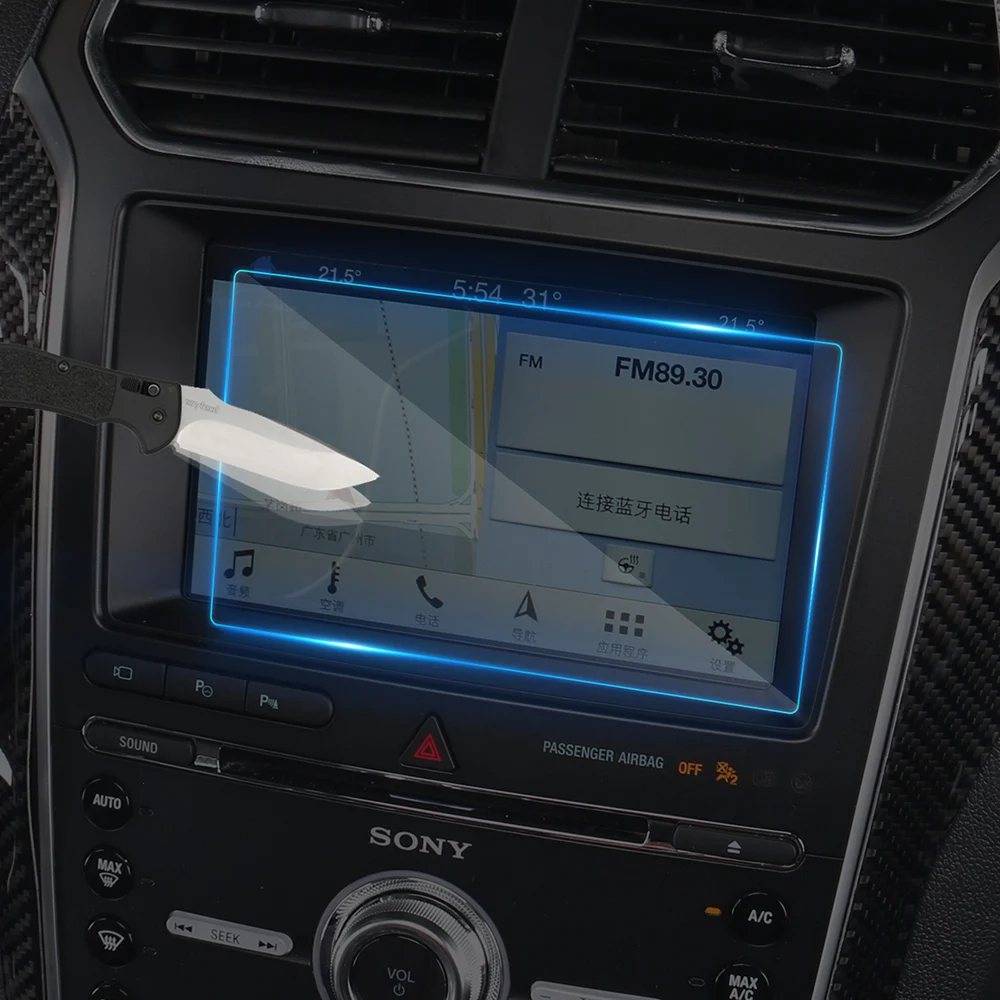 JHO Защитная пленка для экрана для Ford Explorer 2011-18 12 13 14 15 16 17 F150 Raptor Mondeo Edge Lincoln Navigation Сенсорное стекло
