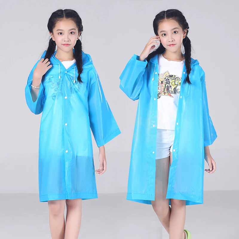 

Children Raincoat Rain Poncho Cover Girls Boys Waterproof Rainwear Cloaks Transparent Impermeable Kids Coat Children Rain Coat