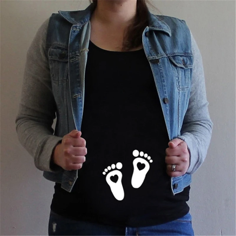 Модная Футболка для беременных женщин; повседневная одежда для беременных; футболка с короткими рукавами в простом стиле с круглым вырезом; топы