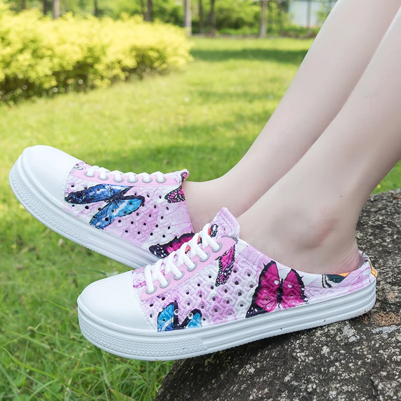 

Women Clogs Summer butterfly Beach Sandals Waterproof Fishing Slippers Light Water Shoes Comfortable Aqua Shoes Zapatillas mujer