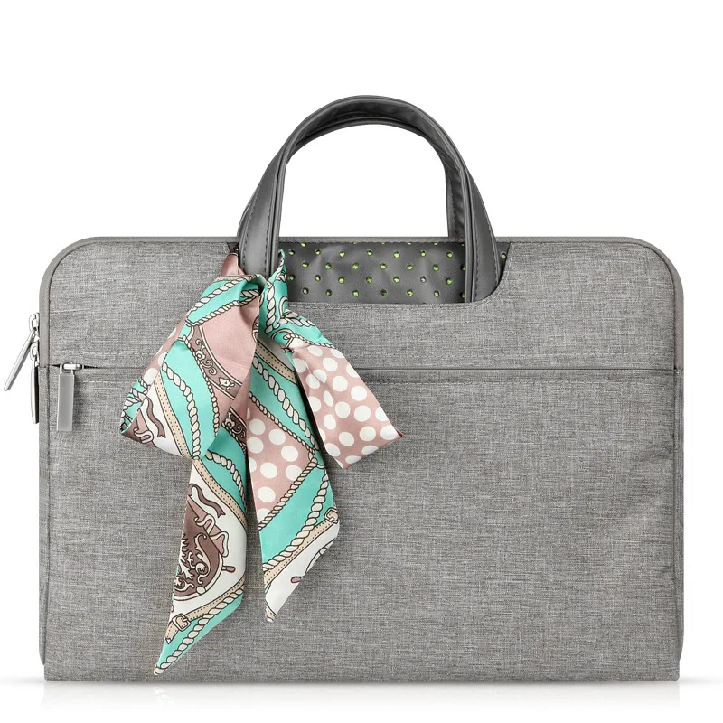 New Fashion Zipper Nylon Laptop Bag Briefcase for Macbook Air Pro