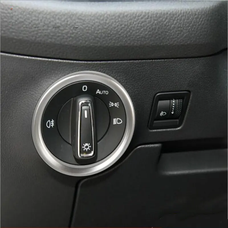 

Free Shipping For Skoda Kodiaq 2017 1PC ABS Chrome Car Headlight Adjustment Cover Trim Molding Car Styling Accessories
