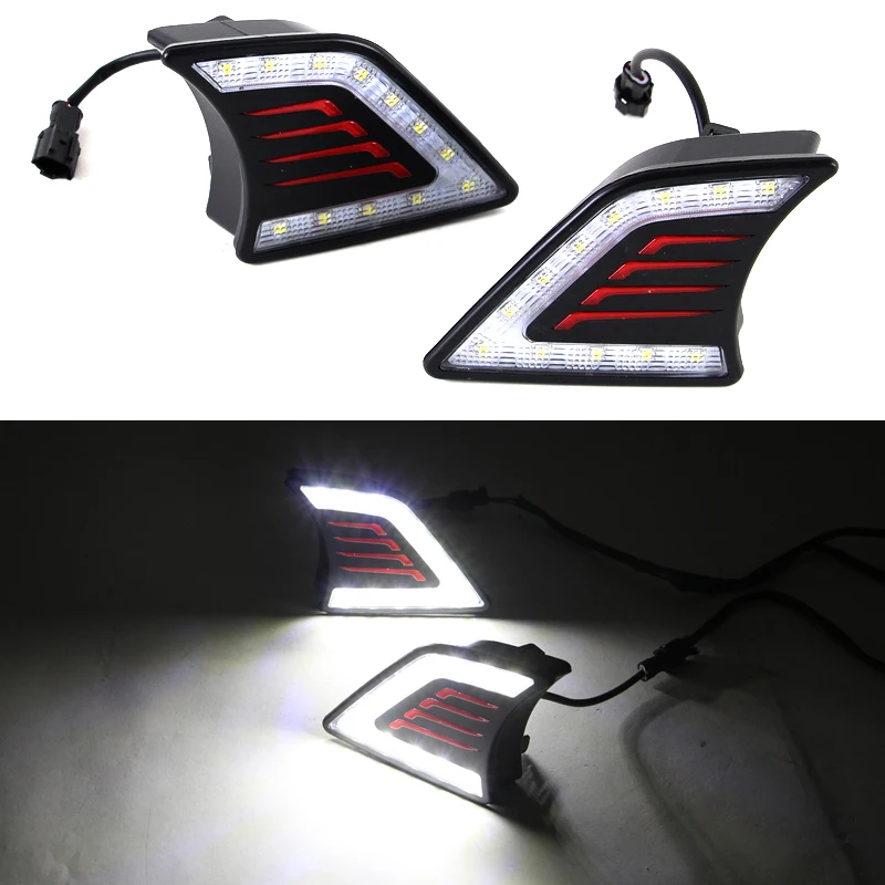 

Car Styling LED DRL Daytime Running Light Super-bright Fog Lamp For Toyota Hilux Vigo 2012 2013 2014 Car 12V Auto Running lights