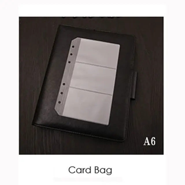 A5 A6 Spiral PVC Zipper Bag Notebook Accessory Dokibook Card Holder Bag