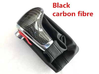 LHD ручка переключения передач Gaitor Boot Cover черный кожаный для Audi A4 B8 A5 Q5 A6 C7 4GD713139 - Название цвета: Фиолетовый