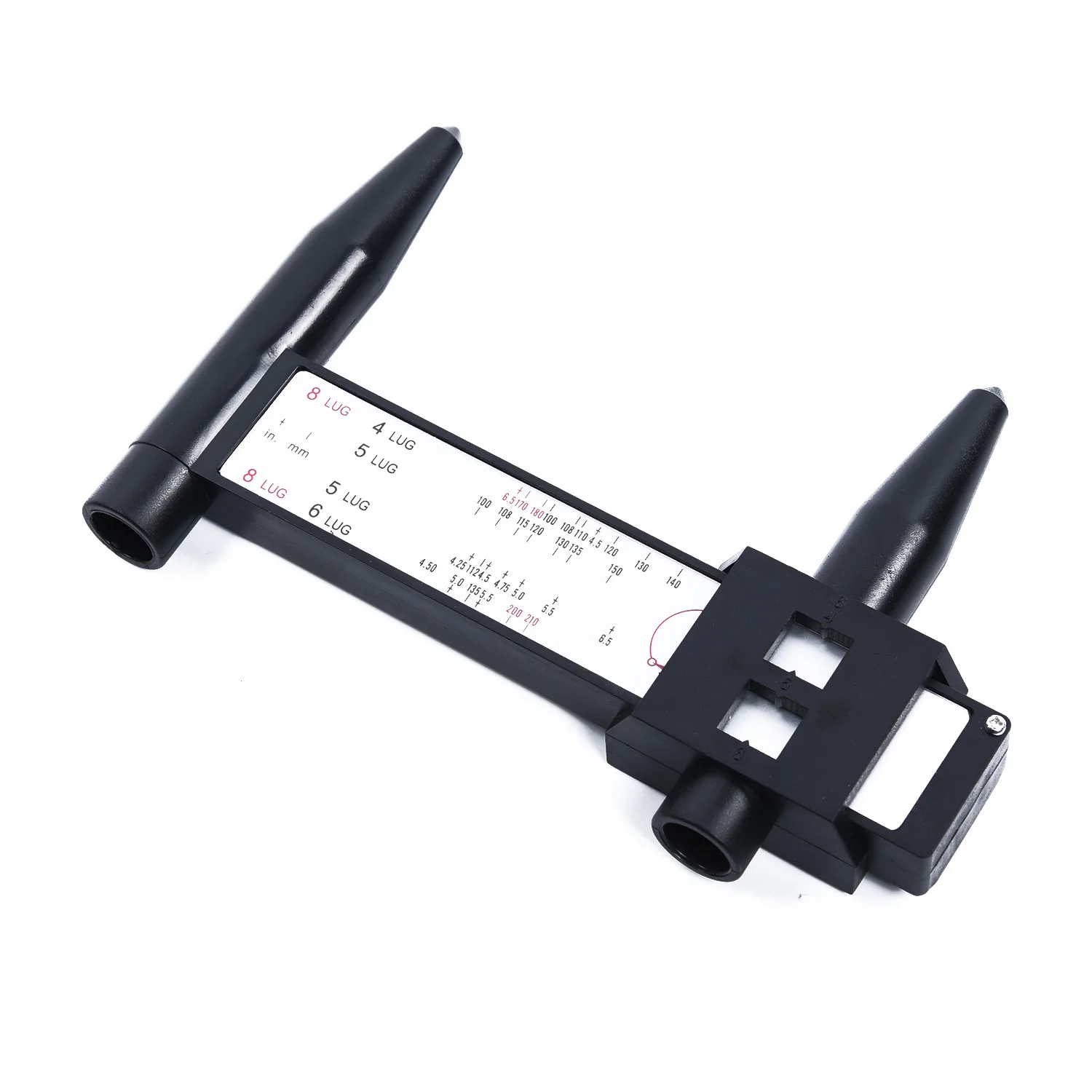 

Gauge Tool Durable Practical Plastic Black 6.9*4.6 inches Ruler Wheel Bolt Pattern Car Bolt Pattern PCD Hot 2018
