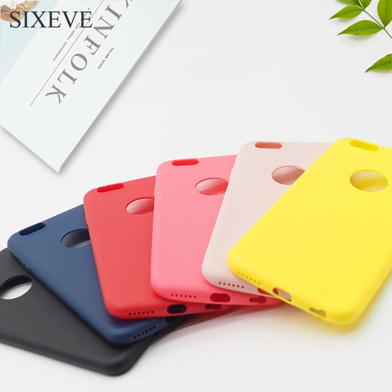 Sixeve для телефона чехол iPhone 7 6 s 8 плюс 5 5S SE х Мягкий Coque модные Цвет ful карамельный