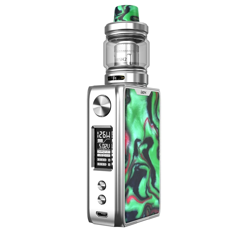 Оригинал IJOY SHOGUN JR Kit Смола TC мод коробка Vape 126 Вт с Subohm бак сетка 1 Катушка