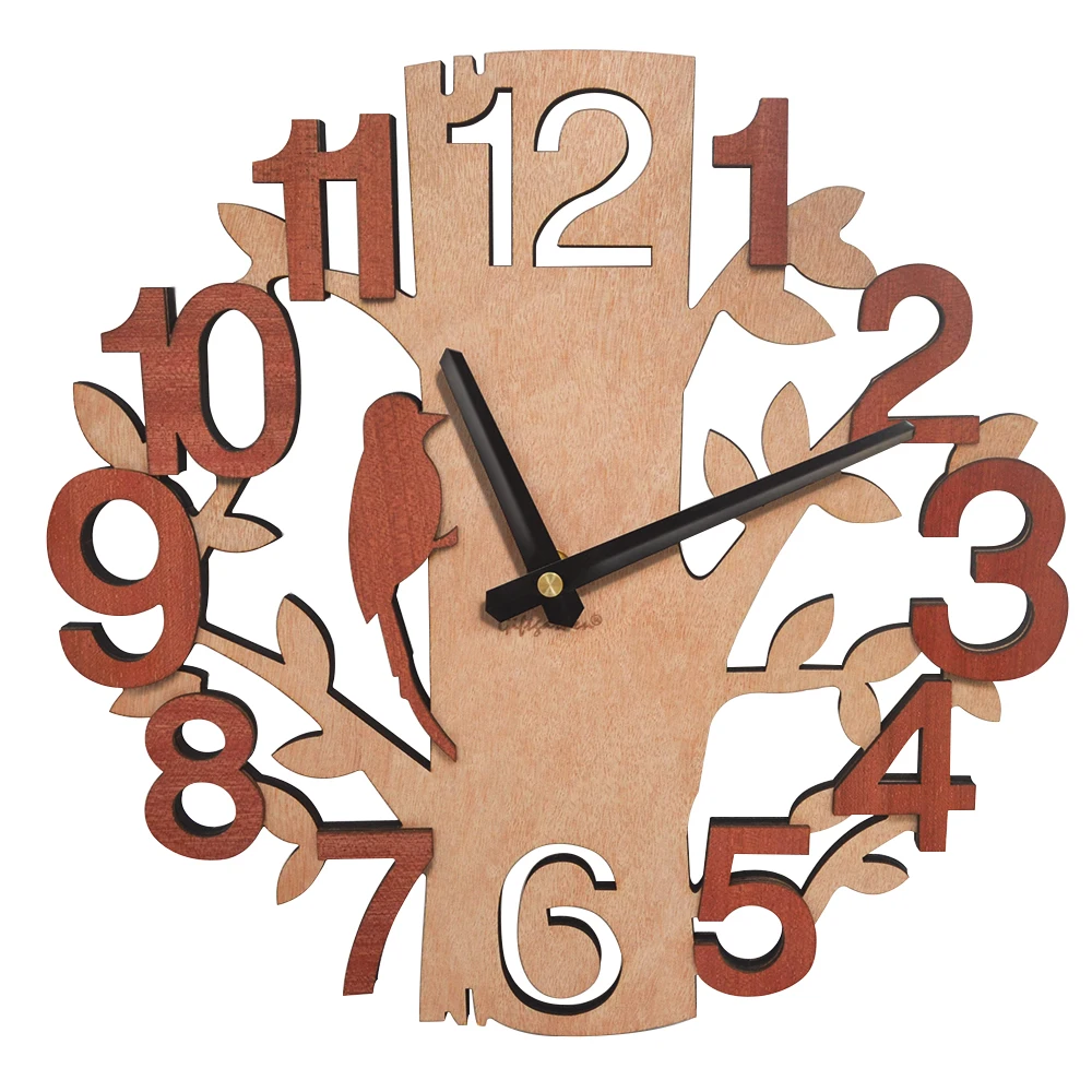 

Wooden Wall Clocks Tree Shape Silence Creative Clock for Living Room Wall Clock Decoration for Kitchen Room