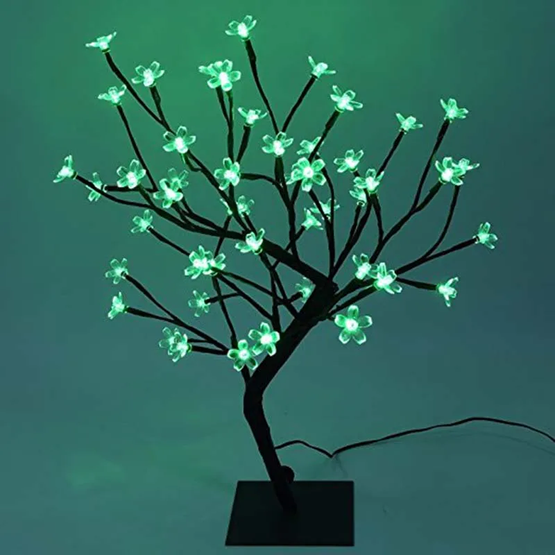 Lightshare 18 дюймов Cherry Blossom дерево бонсай, 48 светодио дный фонари, для xms, и новый год, три цвета, белый, теплый белый и цвет