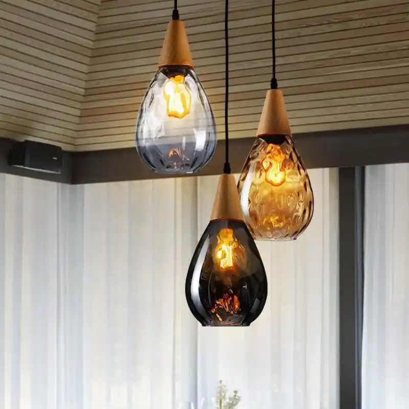 Black Glass Hanging Lamp Pendant Light Fixtures Kitchen Industrial E27 Indoor Hanging Lights Showcase Color Glass Shade Lantern Pendant Lamp Hanging Lamplamp For Aliexpress